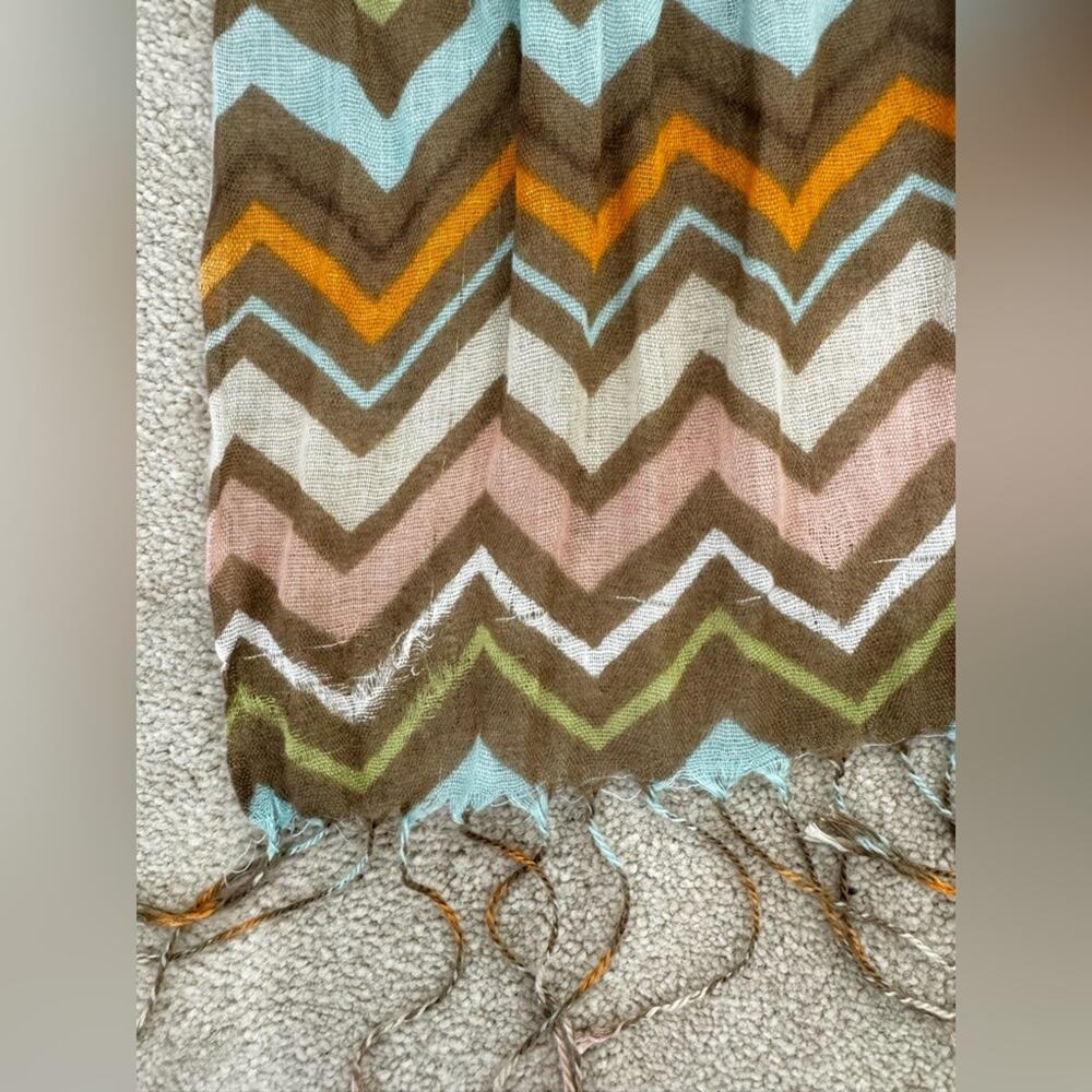 Chevron Patterned Scarf, OX - Picture 5 of 5